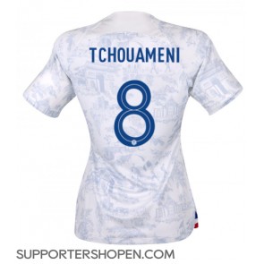 Frankrike Aurelien Tchouameni #8 Borta Matchtröja Dam VM 2022 Kortärmad